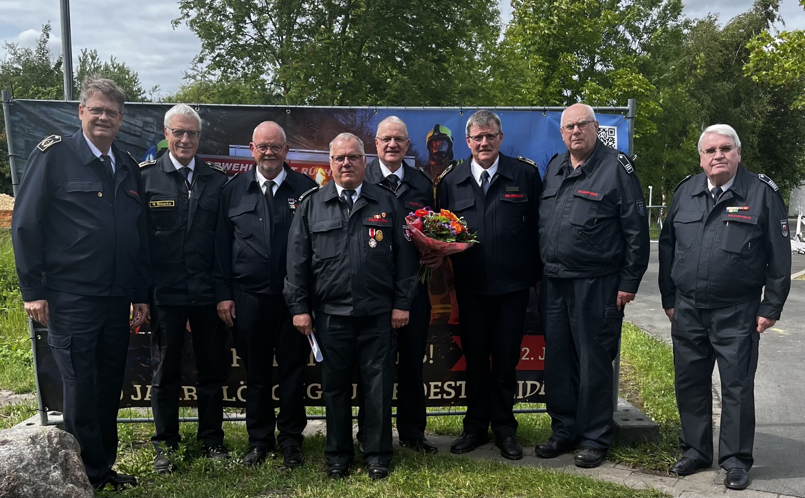 v. l. n. r. :
Thomas Wienecke, Meinhard Reinecke, Michael Kußmann, Heinrich Wilhelm Kroll, Stefan Hüttenschmidt, Ralf Schwane, Bernhard Loer, Ulrich Schiwek